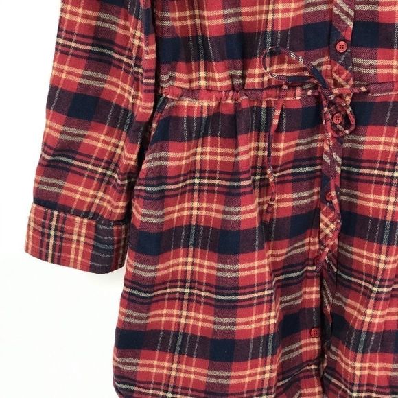 Element Eden red plaid cinch waist flannel - Picture 4 of 8